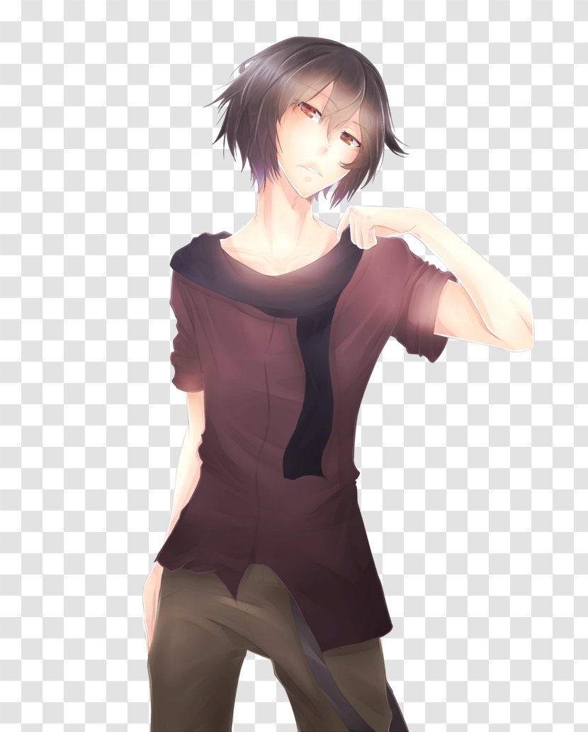 Shoulder Sleeve Brown Hair Character - Watercolor - Azure Lane Cosplay Transparent PNG