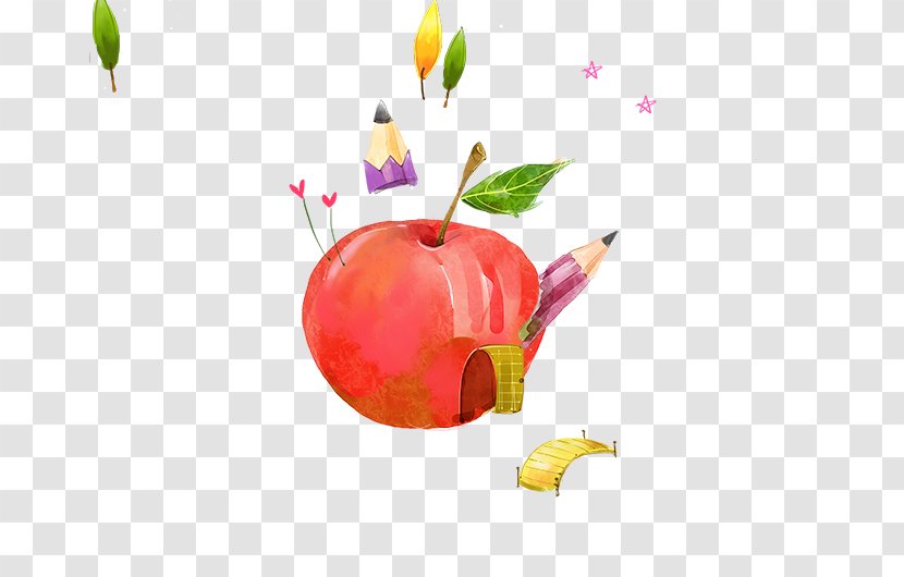 Apple Pencil - Fruit - And Transparent PNG