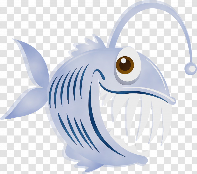 Fish Fish Cartoon Anglerfish Deep Sea Fish Transparent PNG