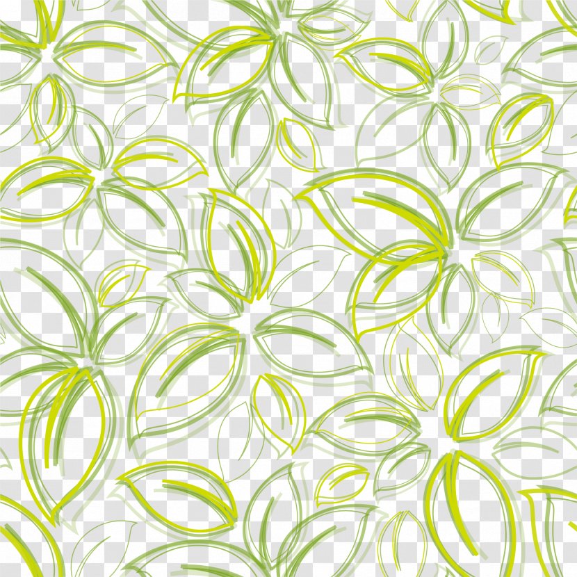 Green Flower Poster Wallpaper - Leaf - Pattern Background Element Transparent PNG