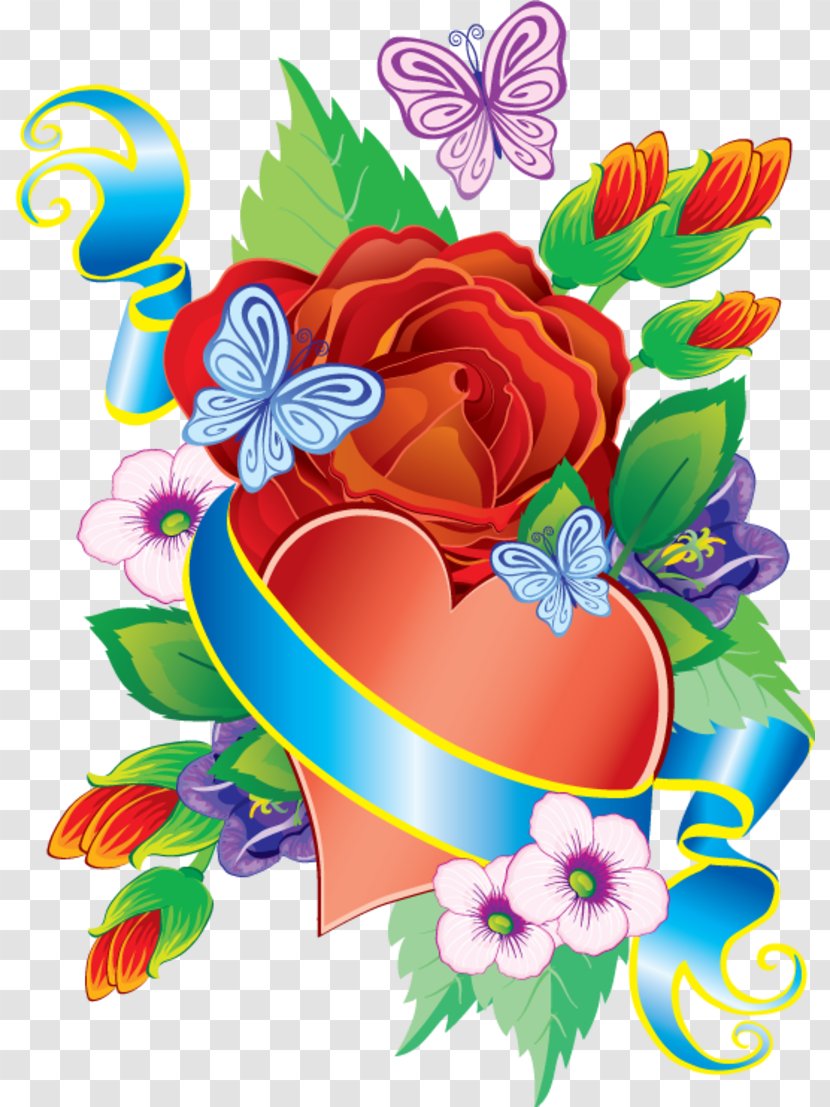 Flower Heart Rose Clip Art - Tulip - Mawar Transparent PNG
