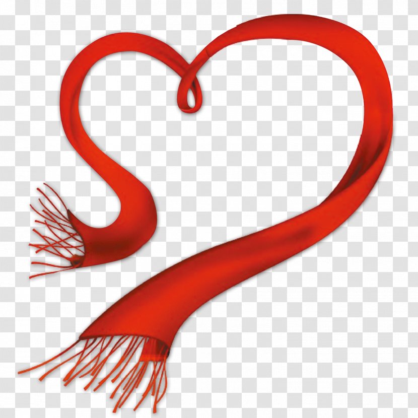 Scarf Red Clip Art - Heart Transparent PNG
