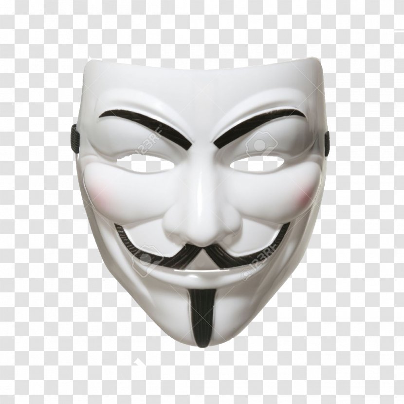 Guy Fawkes Mask V Gunpowder Plot Anonymous - Headgear Transparent PNG