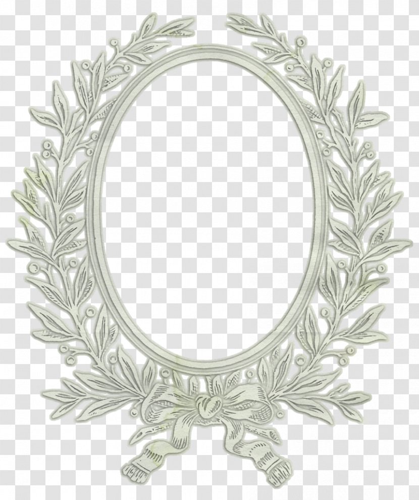 Silver Picture Frames White Oval Transparent PNG
