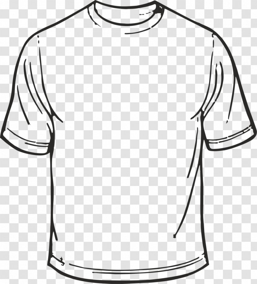 T-shirt Clip Art Polo Shirt - White - Drawing Sleeve Transparent PNG