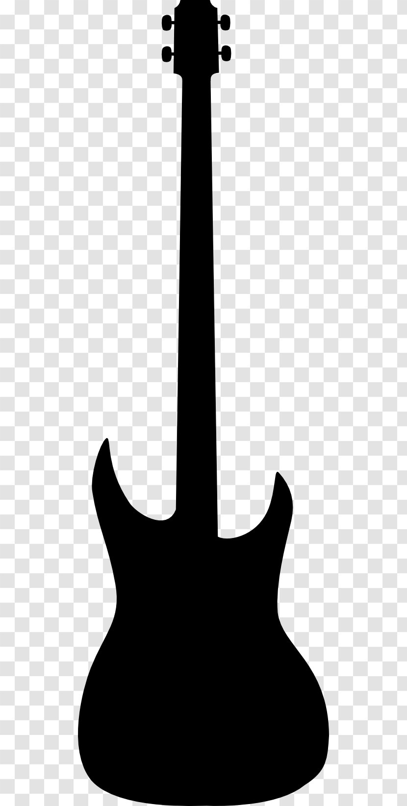 Bass Guitar Silhouette Double Clip Art - Clipart Transparent PNG