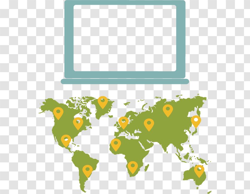 Globe World Map - Computer Interface Ppt Creative Transparent PNG