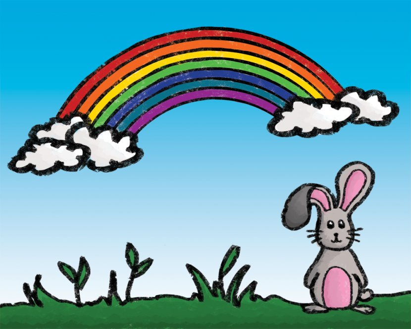 Rainbow Dash Rabbit Drawing Clip Art - Cartoon - Pics Of Rainbows Transparent PNG