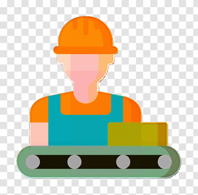 Conveyor Icon Manufacturing Icon Worker Icon Transparent PNG