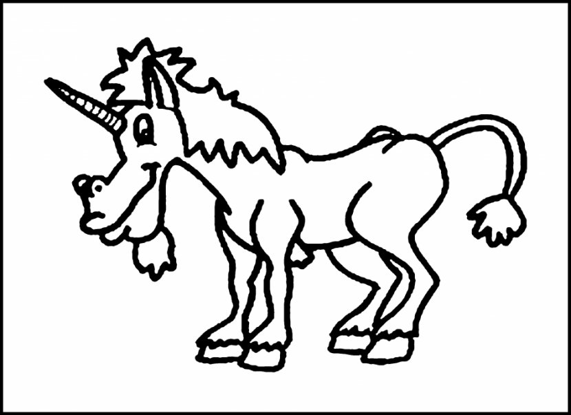 Coloring Book Unicorn Child Legendary Creature Adult - Rein - Beauty And The Beast Clipart Transparent PNG