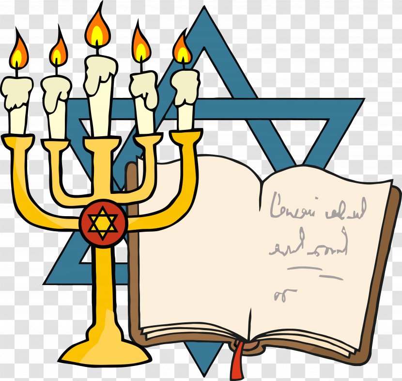 Menorah Star Of David Hanukkah Judaism Clip Art - Rabbi - Jewish Holidays Transparent PNG