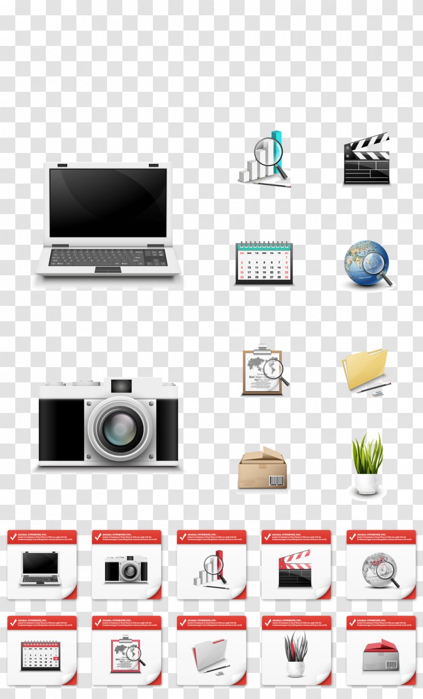 Icon Design Web Page Download - Technology - Product Physical Computer Calendar Camera Transparent PNG