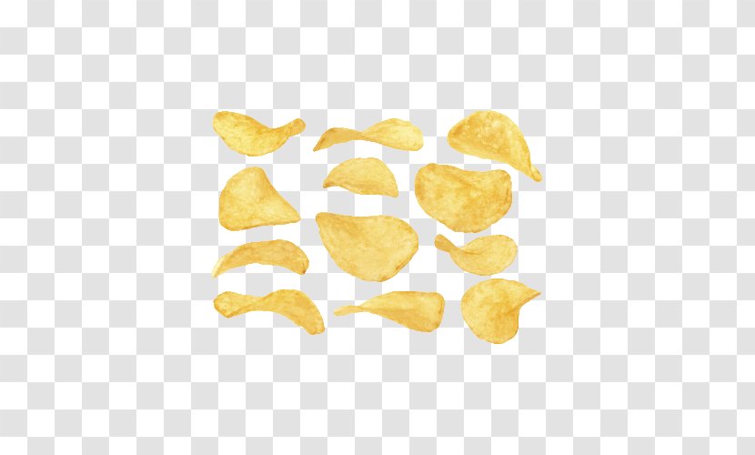 Potato Chip Waffle Food Cartoon - Yellow - A Group Of Chips Transparent PNG