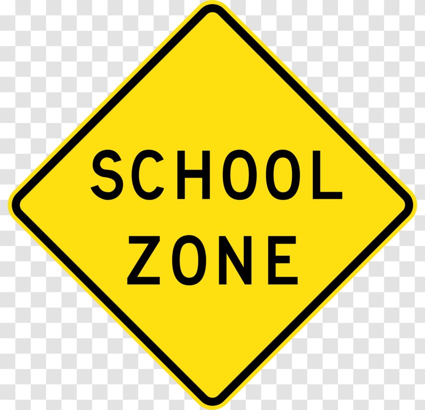School Zone Traffic Sign Speed Limit - Driving Transparent PNG