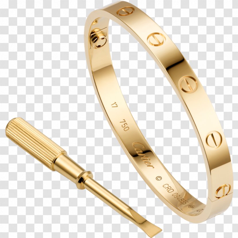 Love Bracelet Cartier Jewellery Gold - Diamond Transparent PNG