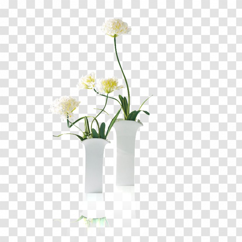 White Vase Shelf Flower Bathroom - Flowerpot - Floral Arrangement Transparent PNG