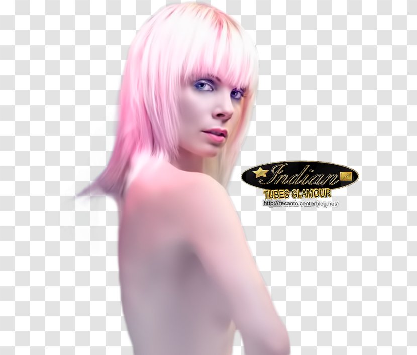 Blond Hair Coloring Bangs Asymmetric Cut - Silhouette Transparent PNG