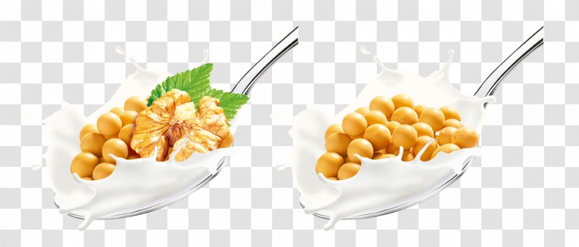 Vegetarian Cuisine Soy Milk Soybean Walnut Cows - Tablespoons Transparent PNG