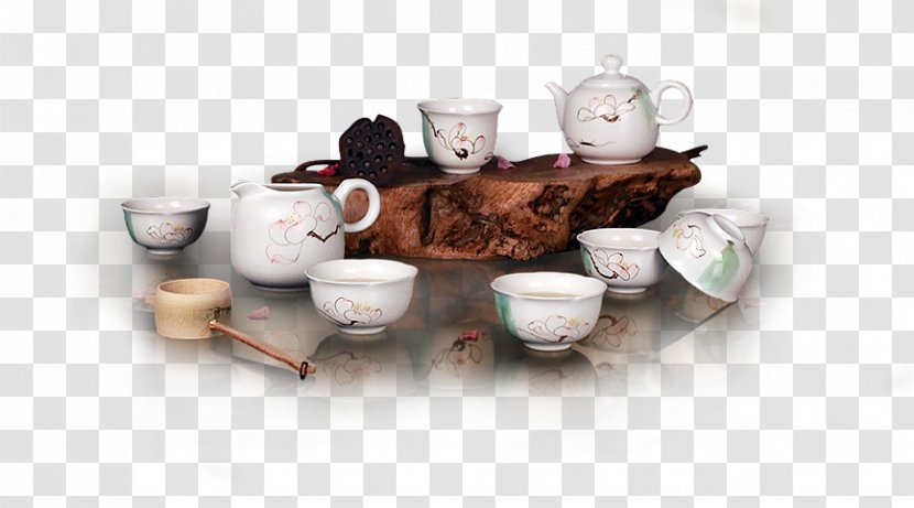 Teapot Coffee Cup Teaware - Ceramic - Lotus Tea Transparent PNG