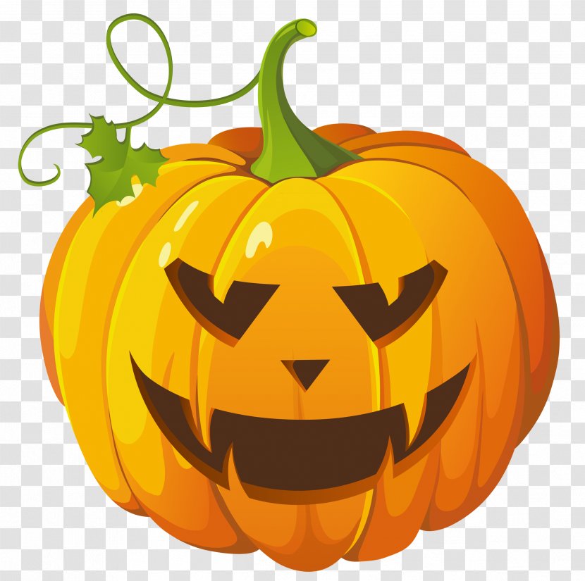 Jack-o'-lantern Pumpkin Halloween Clip Art - Food - Large Transparent Clipart Transparent PNG