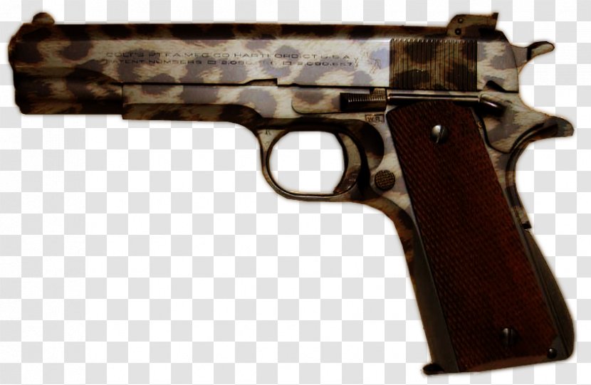 Trigger M1911 Pistol Firearm Revolver - Gun Accessory - Weapon Transparent PNG
