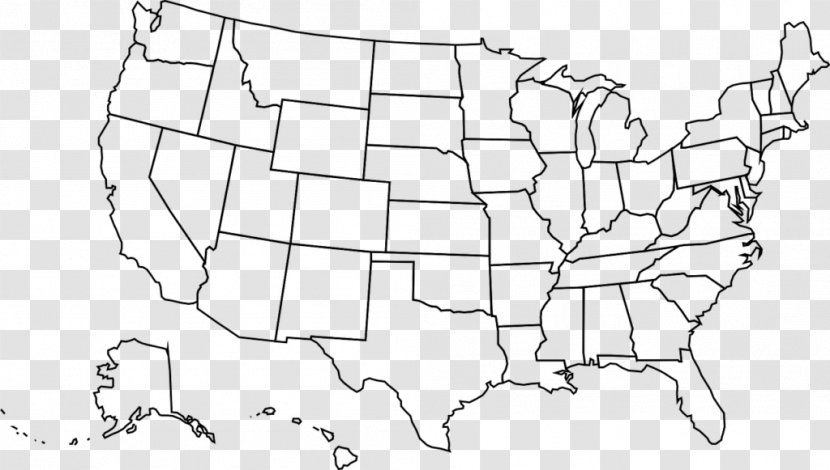 United States Blank Map Vector - Tree Transparent PNG
