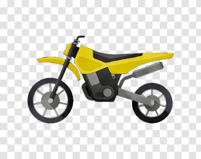 Bicycle Cartoon - Yellow - Enduro Transparent PNG