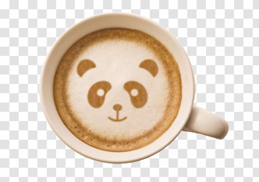 Latte Coffee Cappuccino Cafe Giant Panda - Photography Transparent PNG