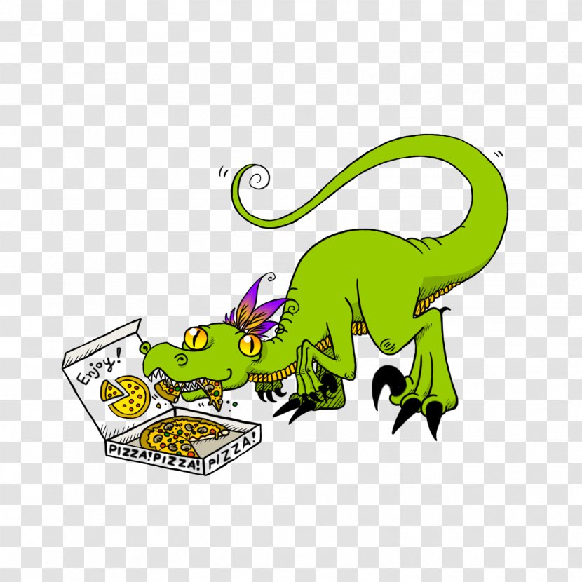 Tyrannosaurus Fauna Character Clip Art - Pizza Love Transparent PNG