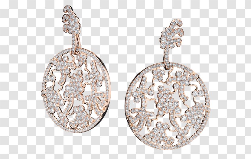 Earring Jewellery Lace Tabbah Diamond - Gold Transparent PNG