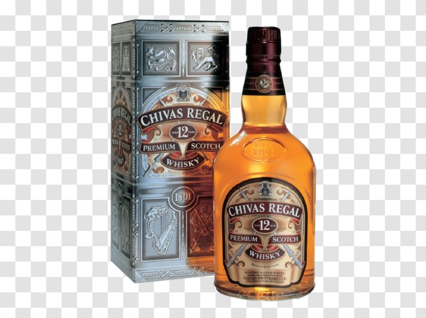 Scotch Whisky Blended Whiskey Chivas Regal Liquor - Johnnie Walker Black Label Transparent PNG