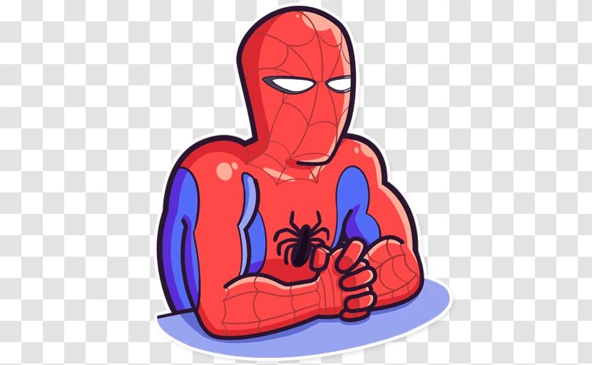 Sticker Telegram Spider-Man Clip Art - Cartoon - Spider-man Transparent PNG