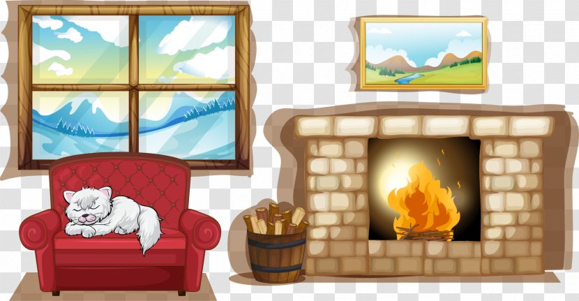 Royalty-free Fireplace Stock Photography Illustration - Hearth - Family Transparent PNG