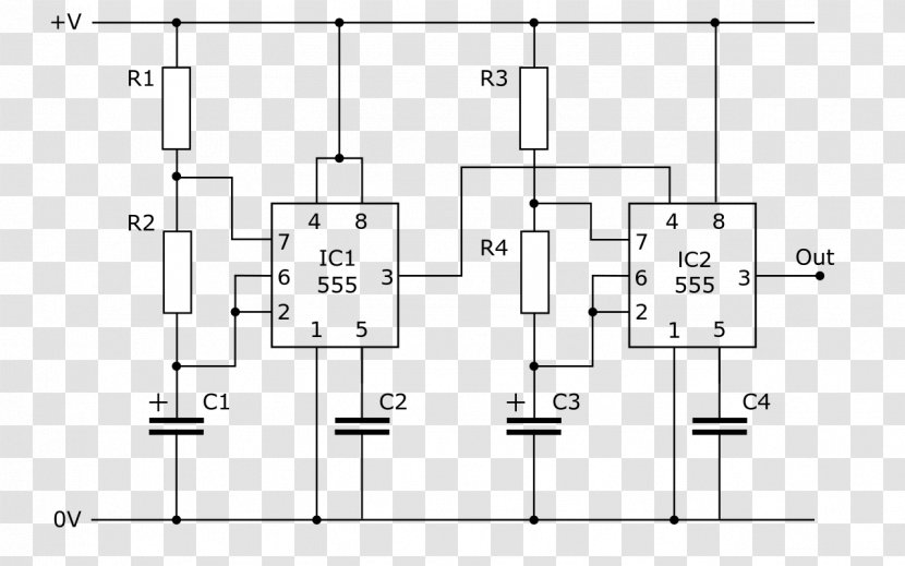 Floor Plan Technical Drawing Astable Multivibrator - Diagram - Design Transparent PNG