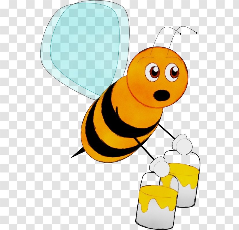Bee Cartoon - Honeybee - Invertebrate Bumblebee Transparent PNG