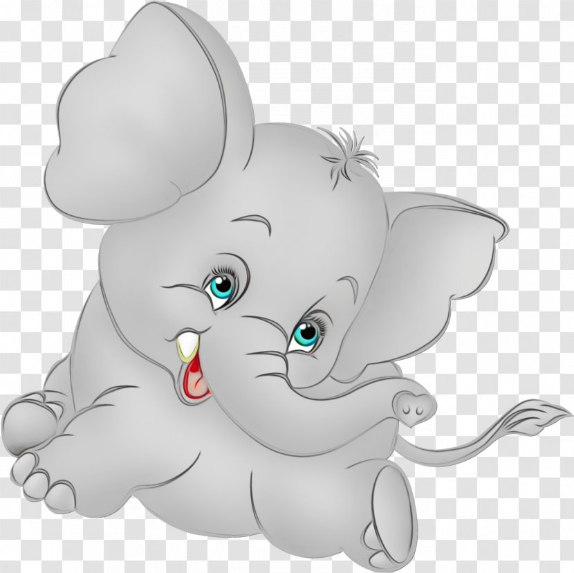 Elephant Cartoon - Cuteness - Whiskers Mouse Transparent PNG