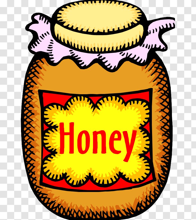 Lekach Bee Rosh Hashanah Clip Art - Yellow - Jar Of Honey Transparent PNG