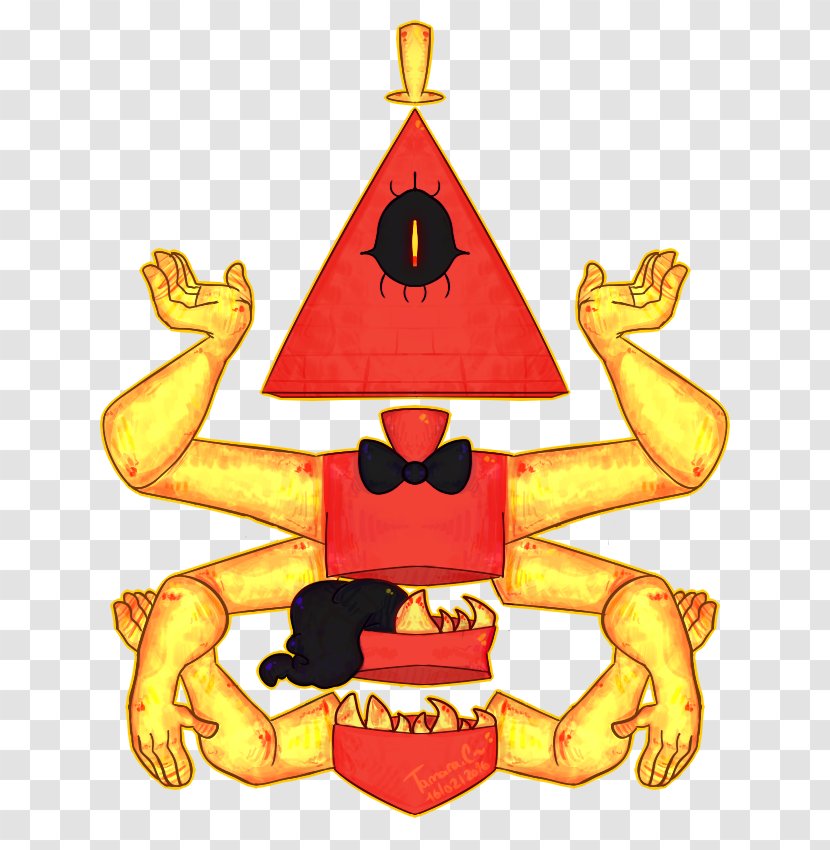 Bill Cipher Dipper Pines Weirdmageddon 3: Take Back The Falls Yellow - Christmas Ornament Transparent PNG