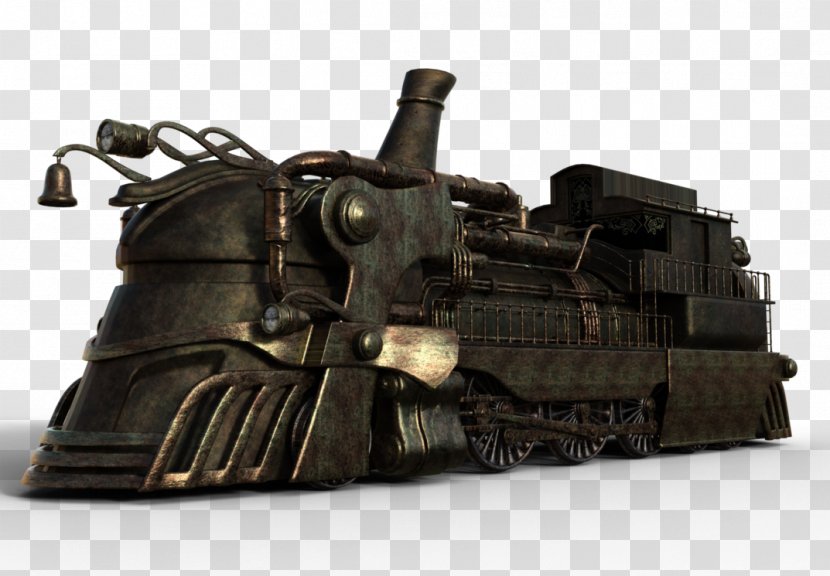 DeviantArt Steampunk Train Motor Vehicle - Weapon - Steam Locomotive Transparent PNG