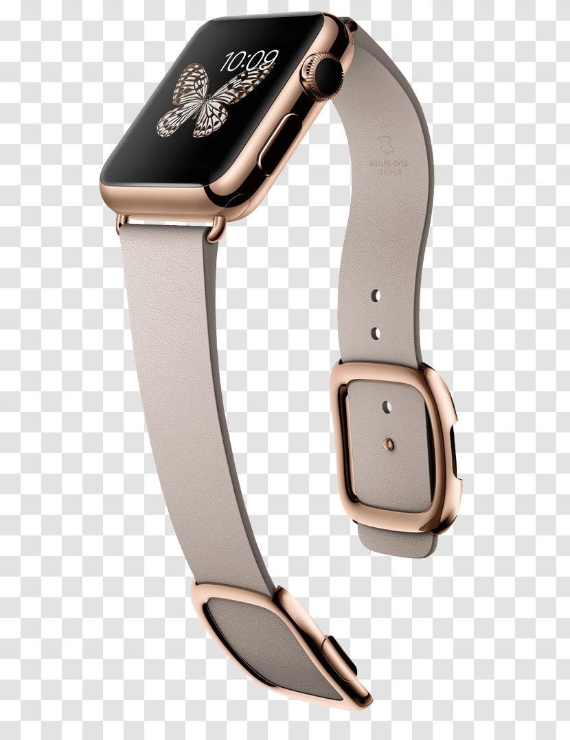 Apple Watch Series 2 3 Gold - Frame - Grey Band Transparent PNG