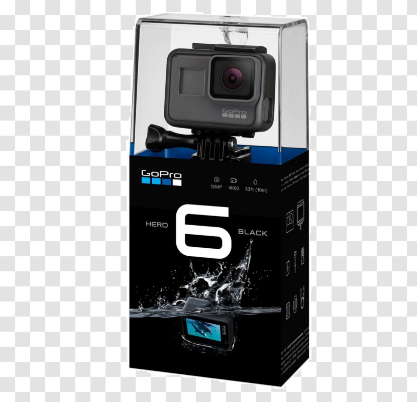 Action Camera GoPro HERO6 Black 4K Resolution - Camcorder Transparent PNG