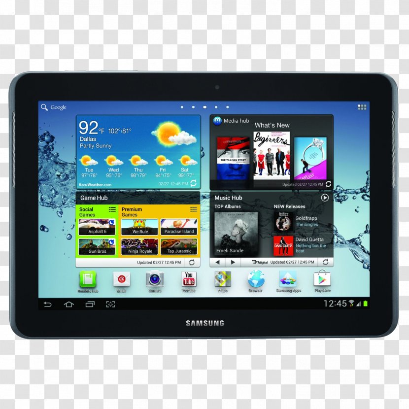 Samsung Galaxy Tab 2 10.1 7.0 Note - 70 - Tablet Transparent PNG