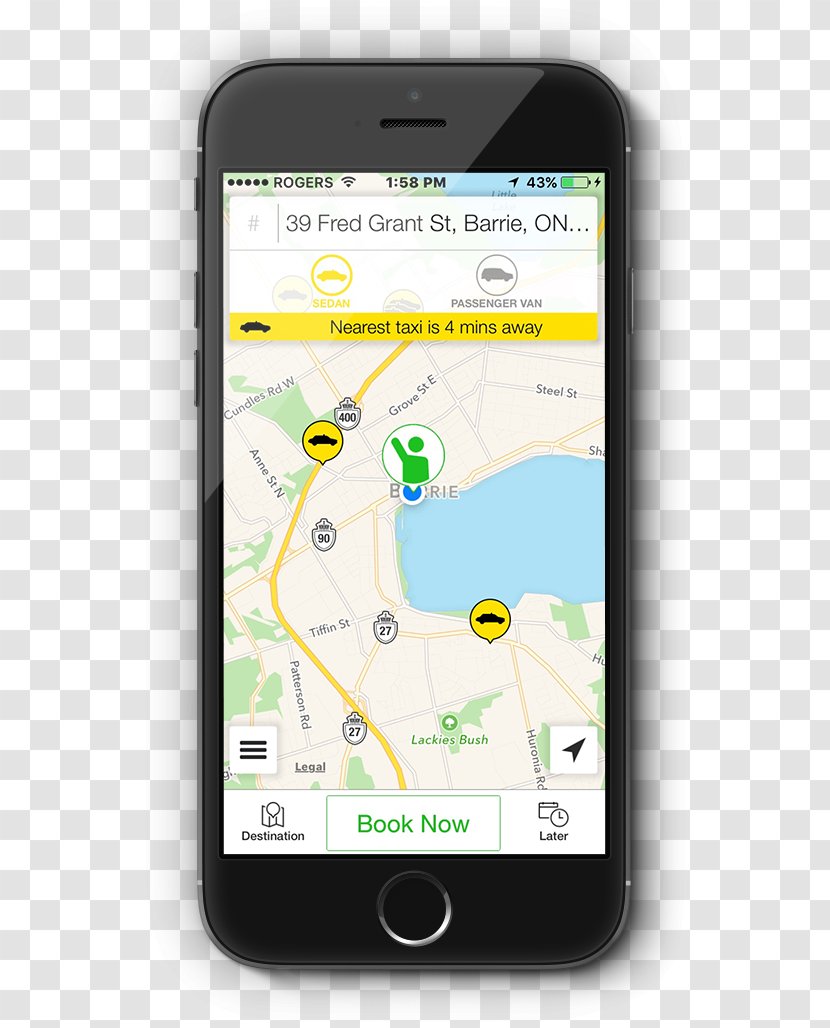 Smartphone Mini E BMW 5 Series - Idrive - Taxi App Transparent PNG