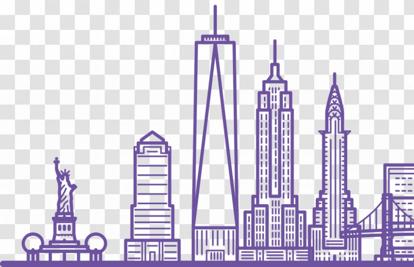 New York City Skyline Jersey Architecture - Skyscraper Transparent PNG