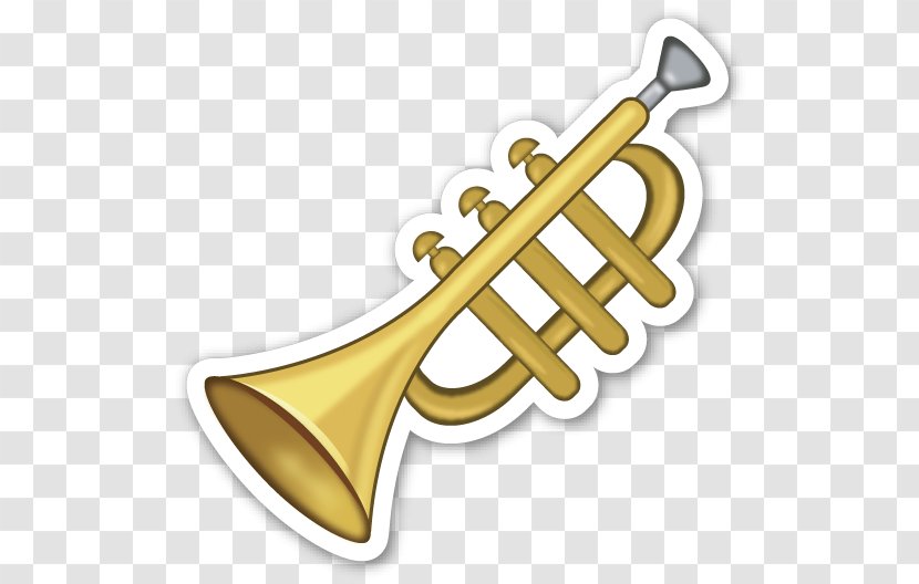 Emoji Trumpet Sticker Musical Instruments - Heart - Laptops Transparent PNG