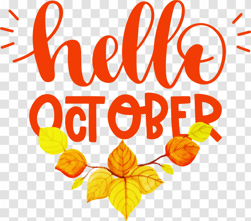 Hello October October Transparent PNG