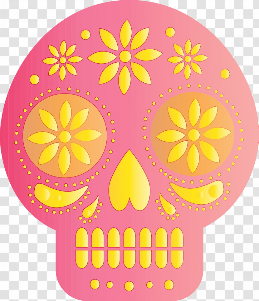 Font Yellow Flower Pattern Meter Transparent PNG