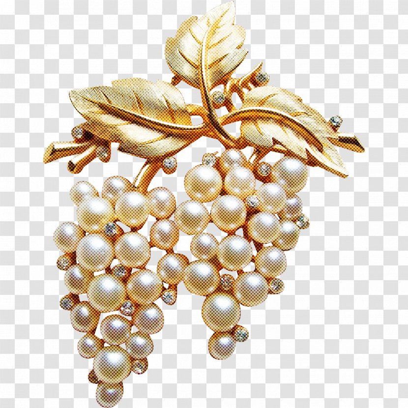 Brooch Pearl Jewellery Plant Grape - Grapevine Family - Vitis Transparent PNG