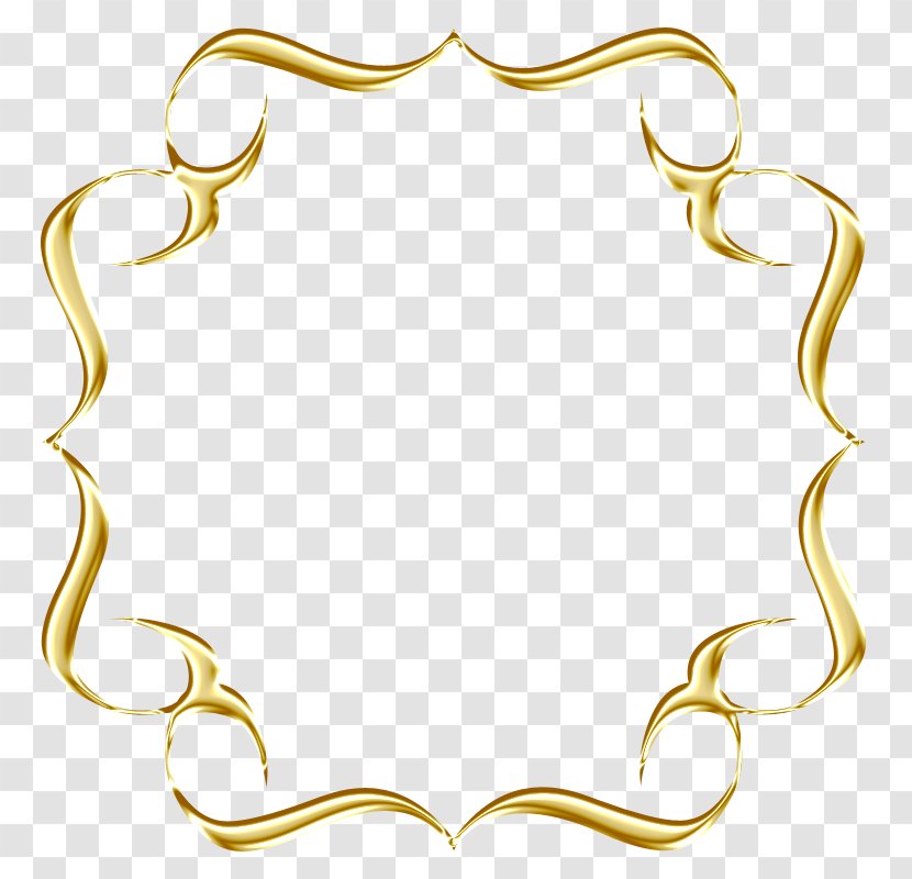 Picture Frames Necklace Gold Painting Photography - Body Jewelry Transparent PNG