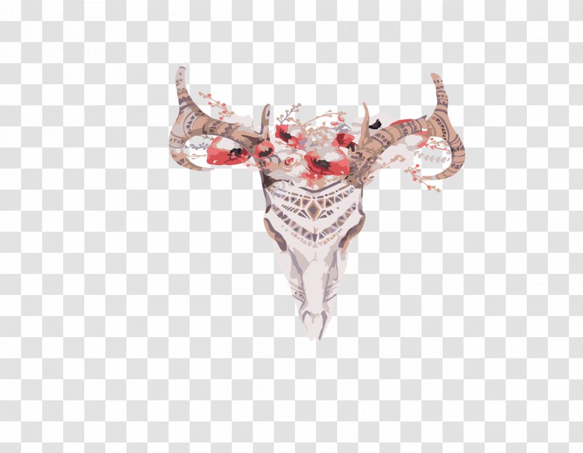 Deer Skull Cattle Horn Antler Transparent PNG